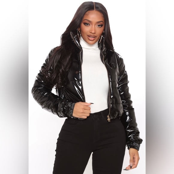 FASHION NOVA KEEP UP WITH ME PUFFER JACKET- SIZE SMALL - Picture 1 of 3